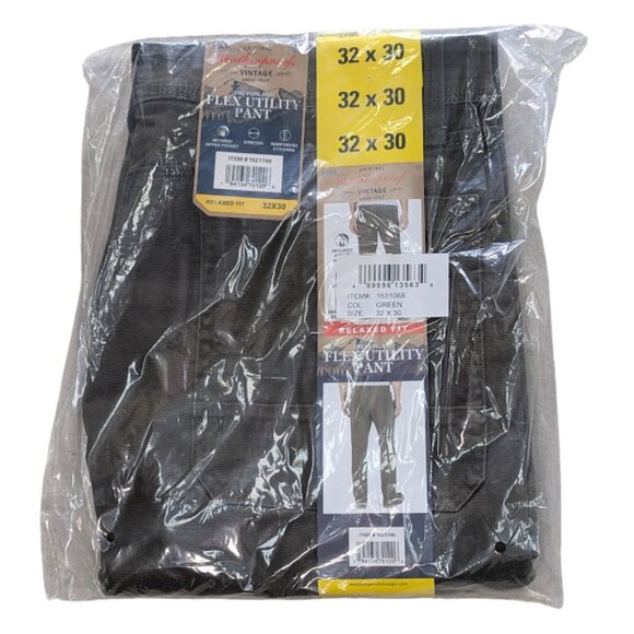 Eddie Bauer Flex Utility Pants Bundle NWT Size 32x30  Brown + Green Relaxed Fit - Picture 4 of 5